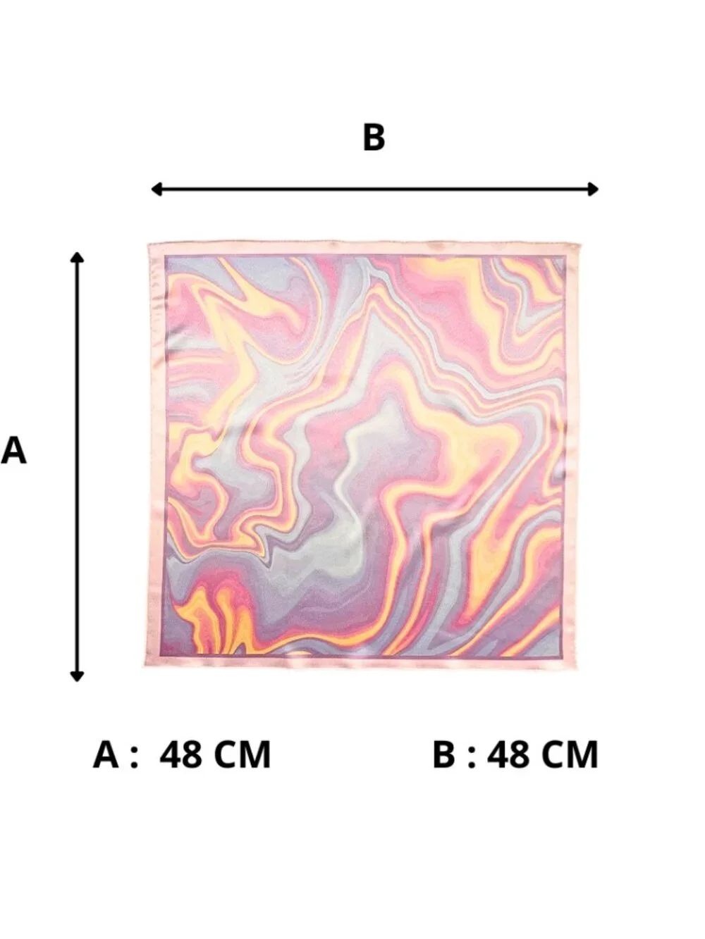 Galactic Pastel Marble Swirl Square Scarf 48x48cm | Custom Bandana NWOT